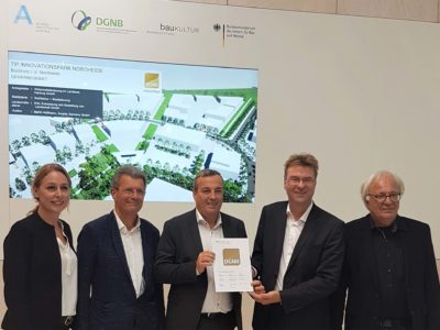 Nachhaltige Quartiersentwicklung: Auszeichnung in Gold für den TIP Innovationspark Nordheide